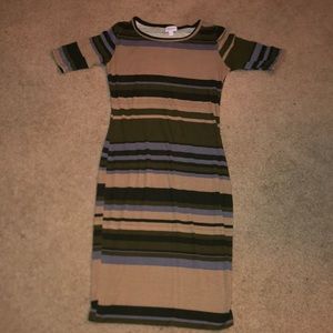 LuLa Roe. XS. Brown, gray, black. Never worn.